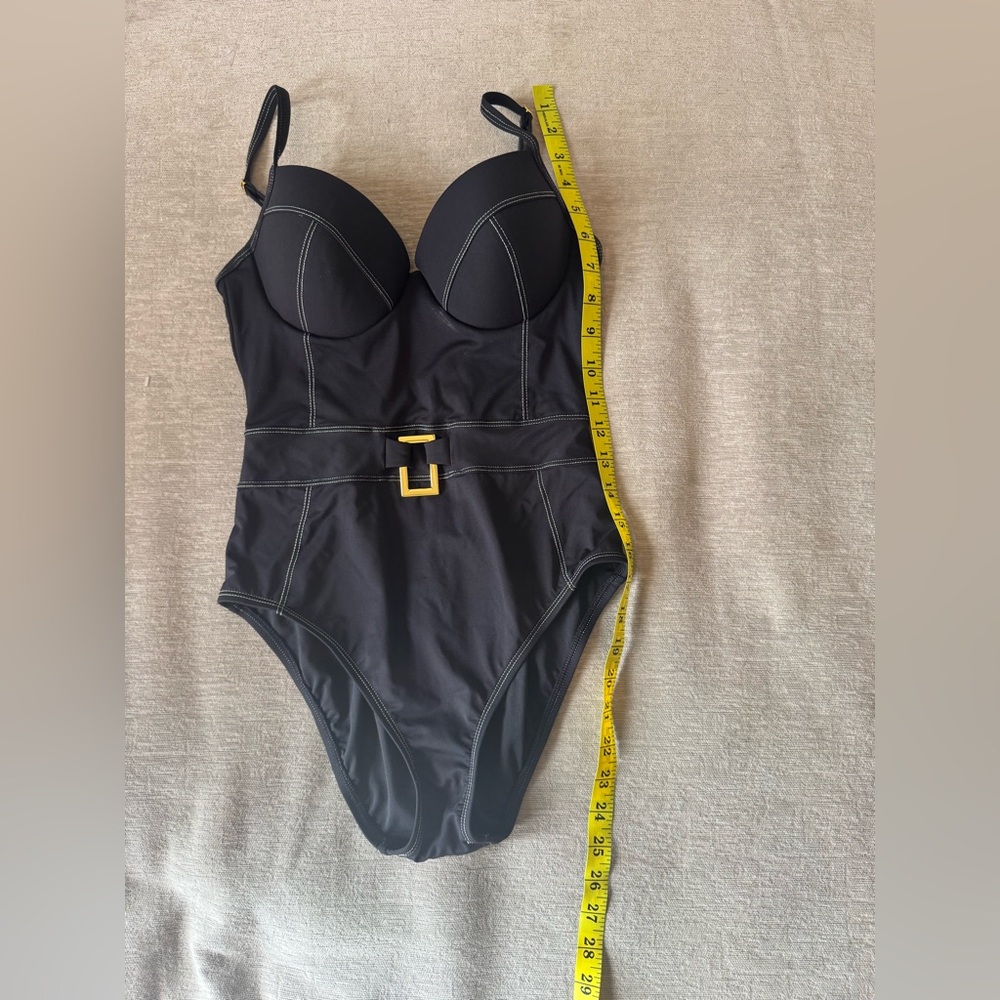 Bleu Rod Beattie Black Belted One Piece Swimsuit — Size 4 | Shaping | Underwire - Picture 9 of 9